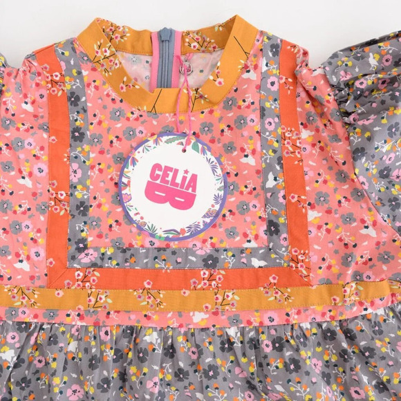 Celia B BuckEye Tree Puff Sleeve Multicolor Floral Mini Dress S - Picture 11 of 16